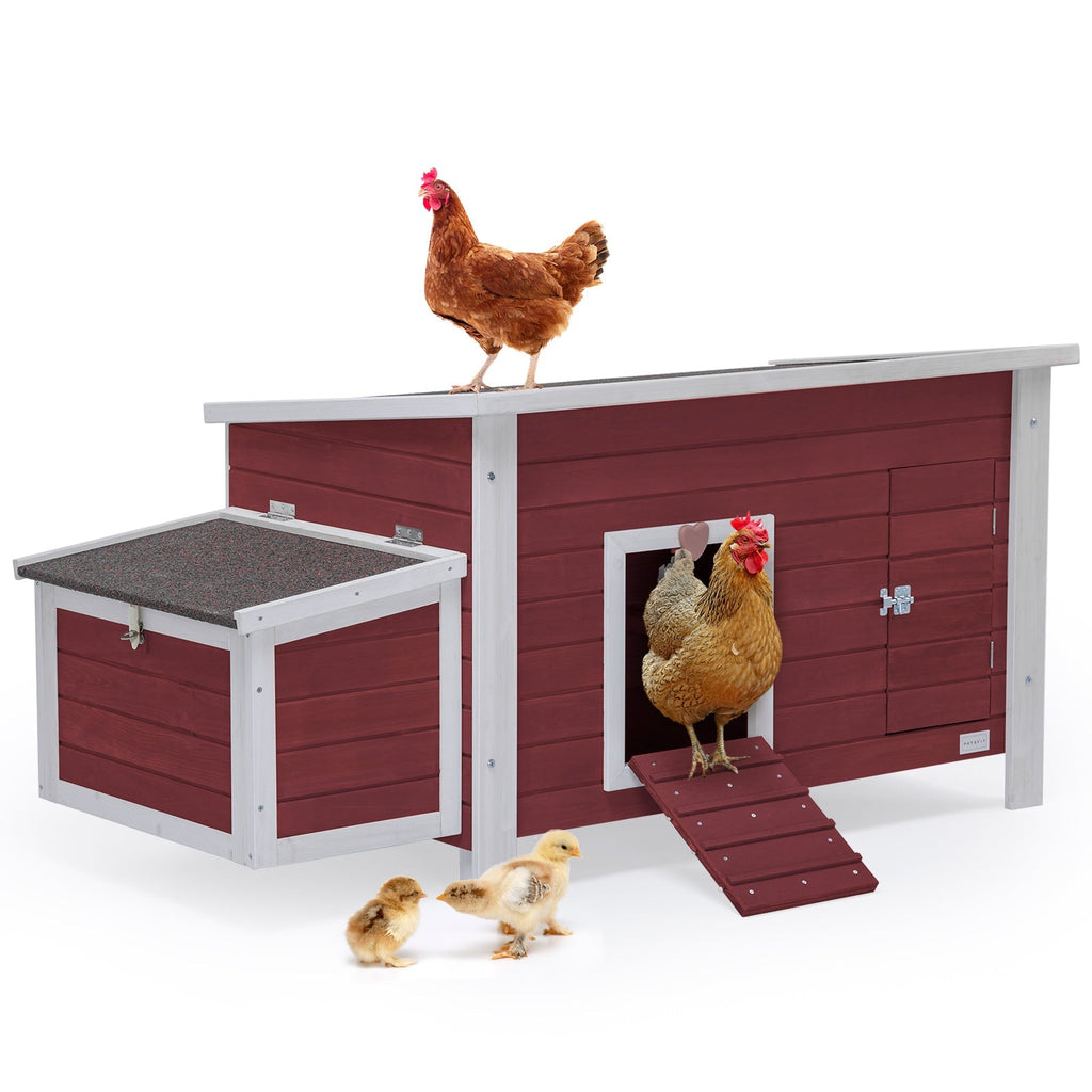 PETSFIT Large Chicken Coop For Sale with Perches Wooden Outdoor Weatherproof