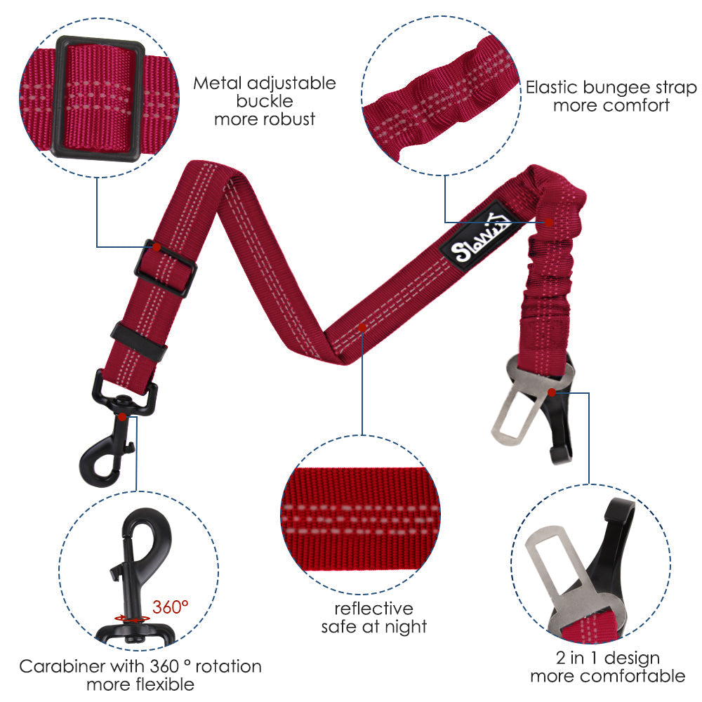 2 Pack Lartch Bar Attachment Seat Belt - Red