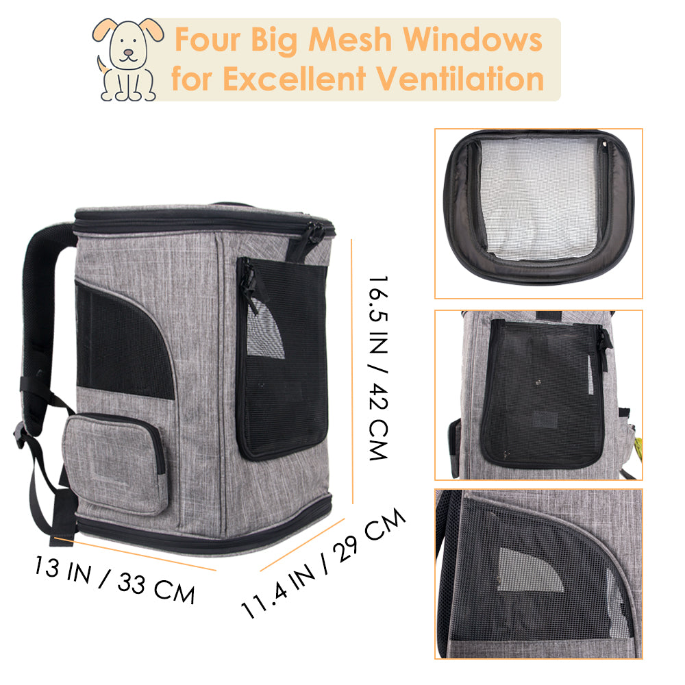 Pet Carrier Backpack - Grey