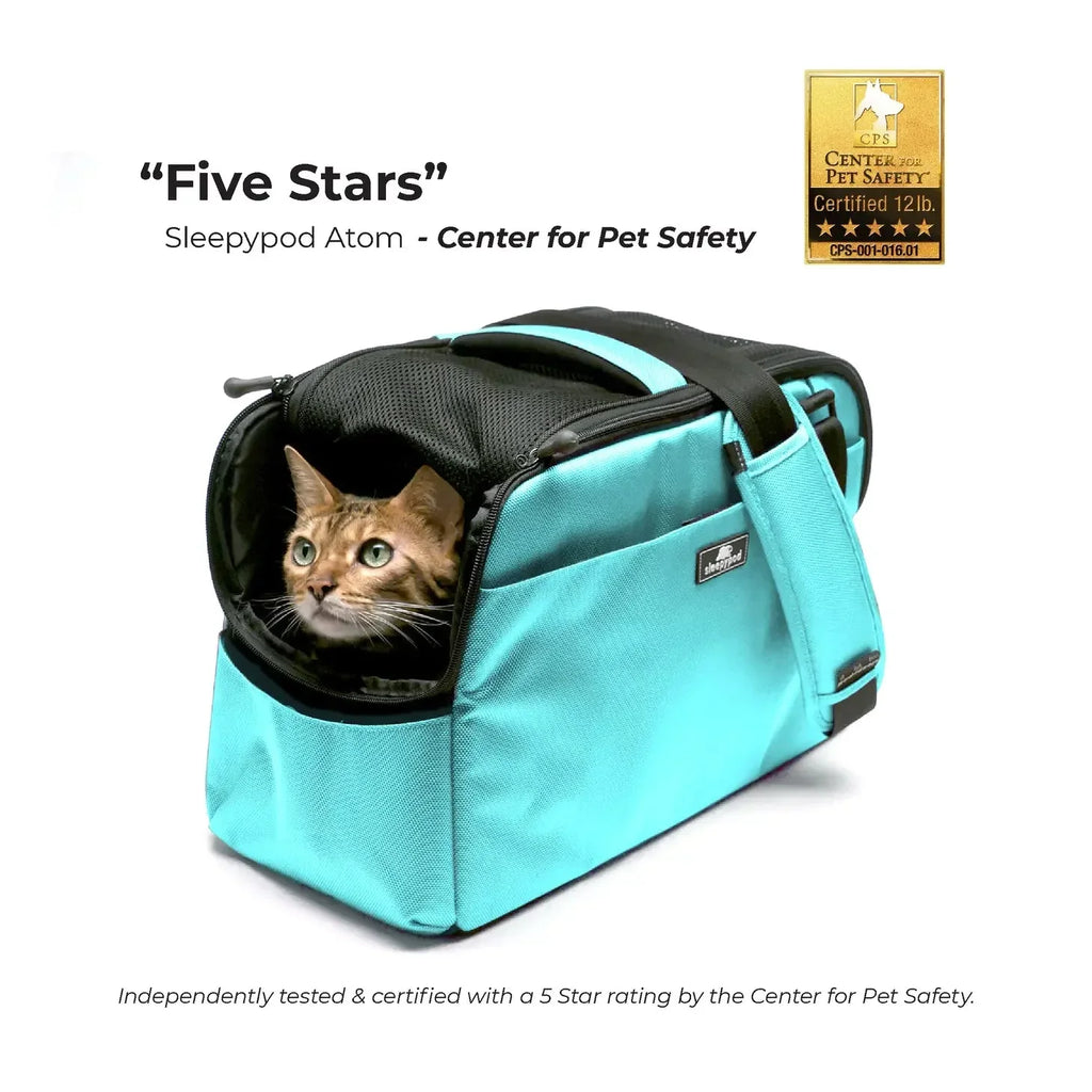 Sleepypod Atom Small Pet Carrier - Airline Compliant, Crash Tested Model