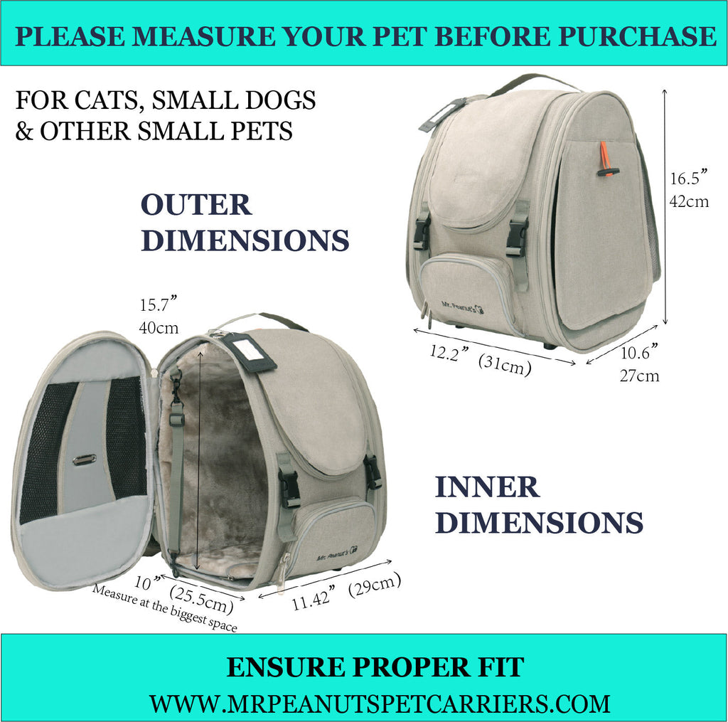 Mr. Peanut’s Northstar Sierra Adventure Pet FrontPack/Backpack – Airline Compliant Cat, Puppy & Bunny Carrier