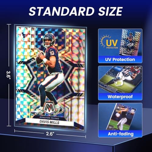 1200 Counts Card Sleeves, Penny Clear Card Sleeves for Trading Cards, Baseball Card Sleeves, Trading Card Sleeve, Soft Sports Card Sleeves, Plastic Card Protector Sleeves for Football Game Cards, MTG