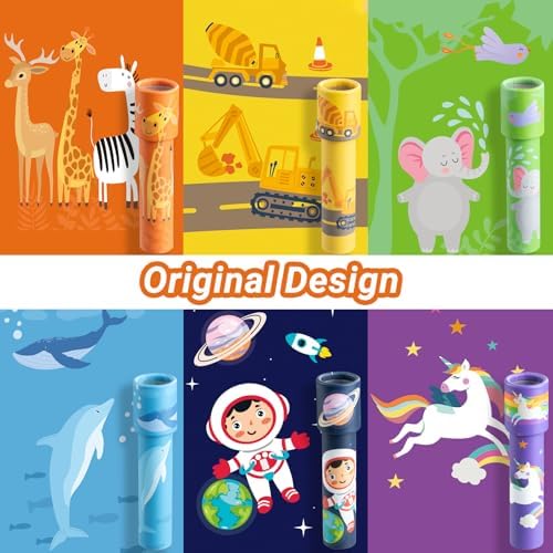 12PCS Classic Kaleidoscope - Return Gifts for Kids Birthday, Retro Educational Kaleidoscopes Toy, Party Favor, Gift Bag Filler, School Carnival Prize and Stocking Fillers