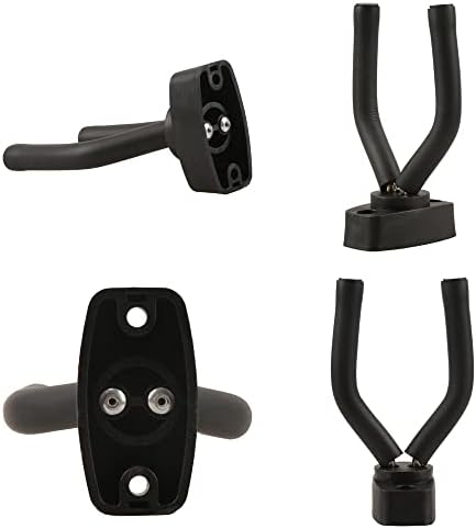 10pcs Guitar Hangers, Bass Stand Wall Mount Hanger Hooks with Screws, Ukulele Banjo Mandolin Electric Guitar Display Holders, Black