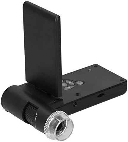 1080/720p 100~240V Handheld Digital Microscope, 4in Polarized Light Large LCD Screen for Jewelry Identification Beauty(U.S. Plug)