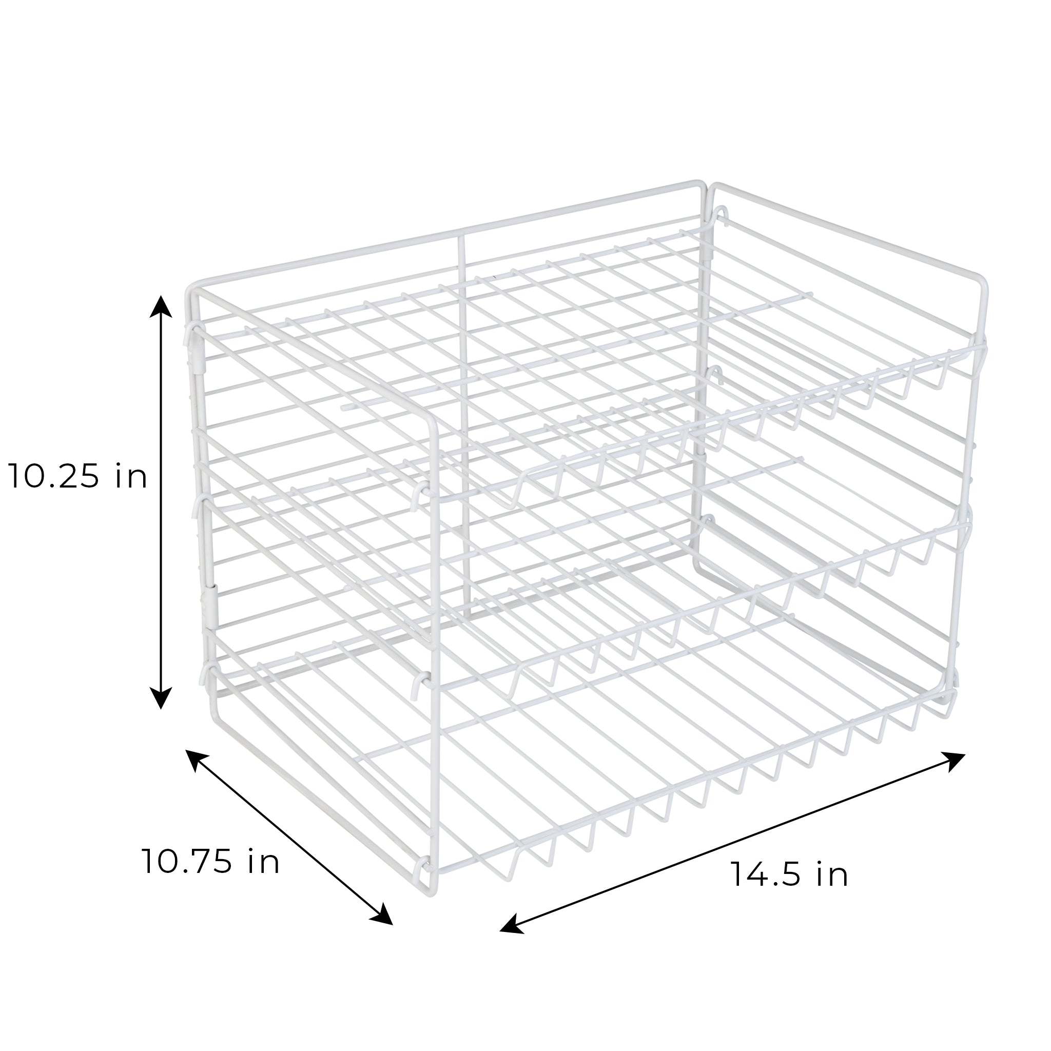 3-Tier Can Rack Organizer - White