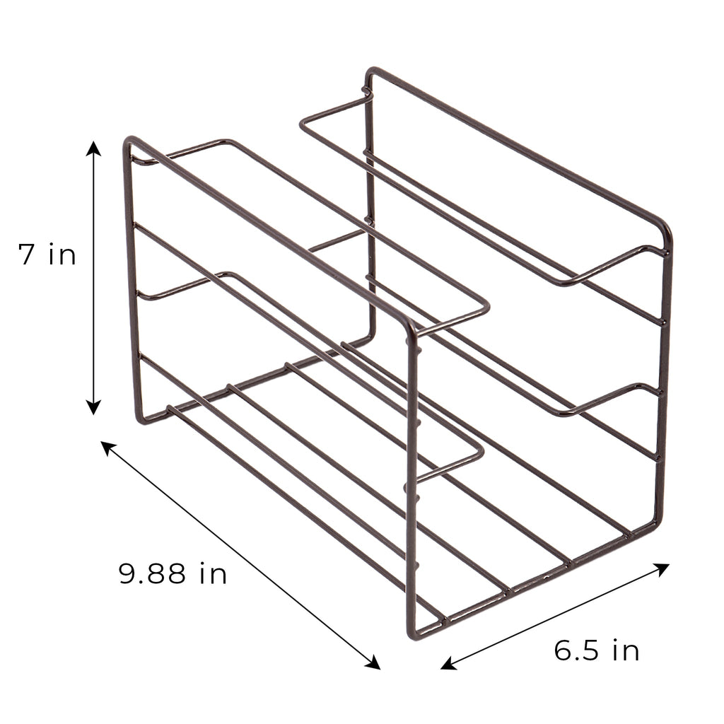 3-Tier Kitchen Foil Wrap Holder Organizer - Bronze