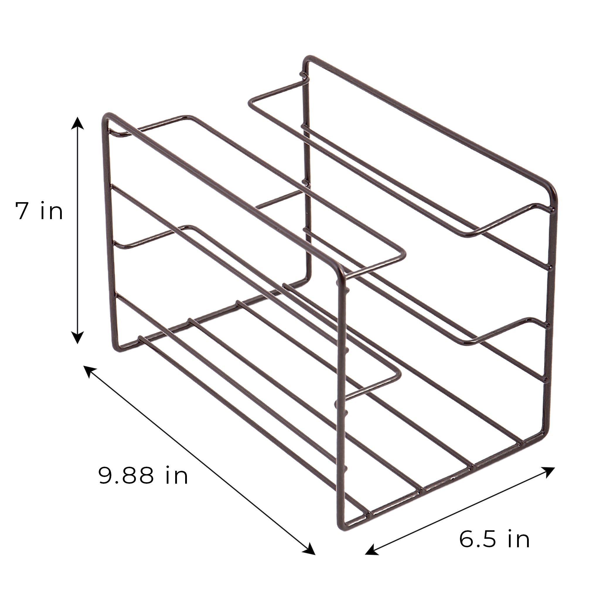 3-Tier Kitchen Foil Wrap Holder Organizer - Bronze