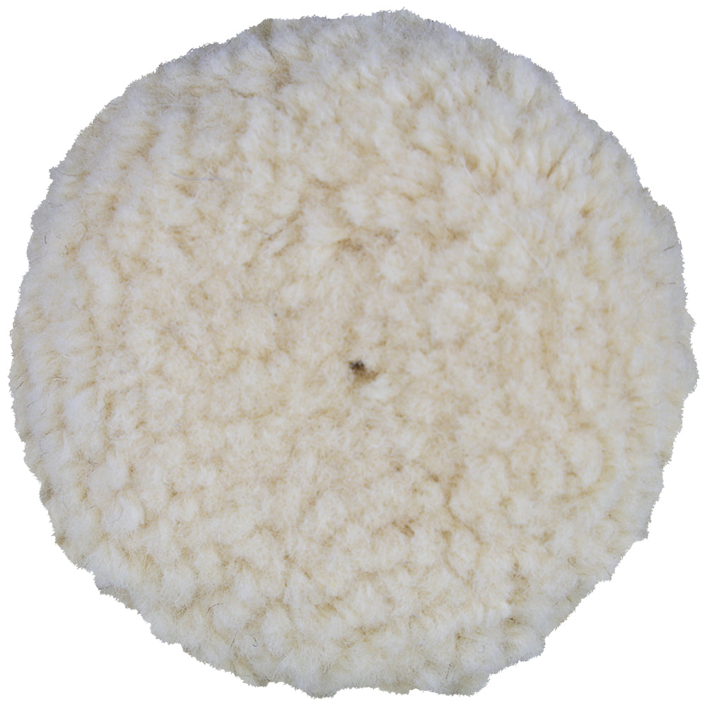Buff and Shine Wool Cutting Pad - 3", White (2 pack)