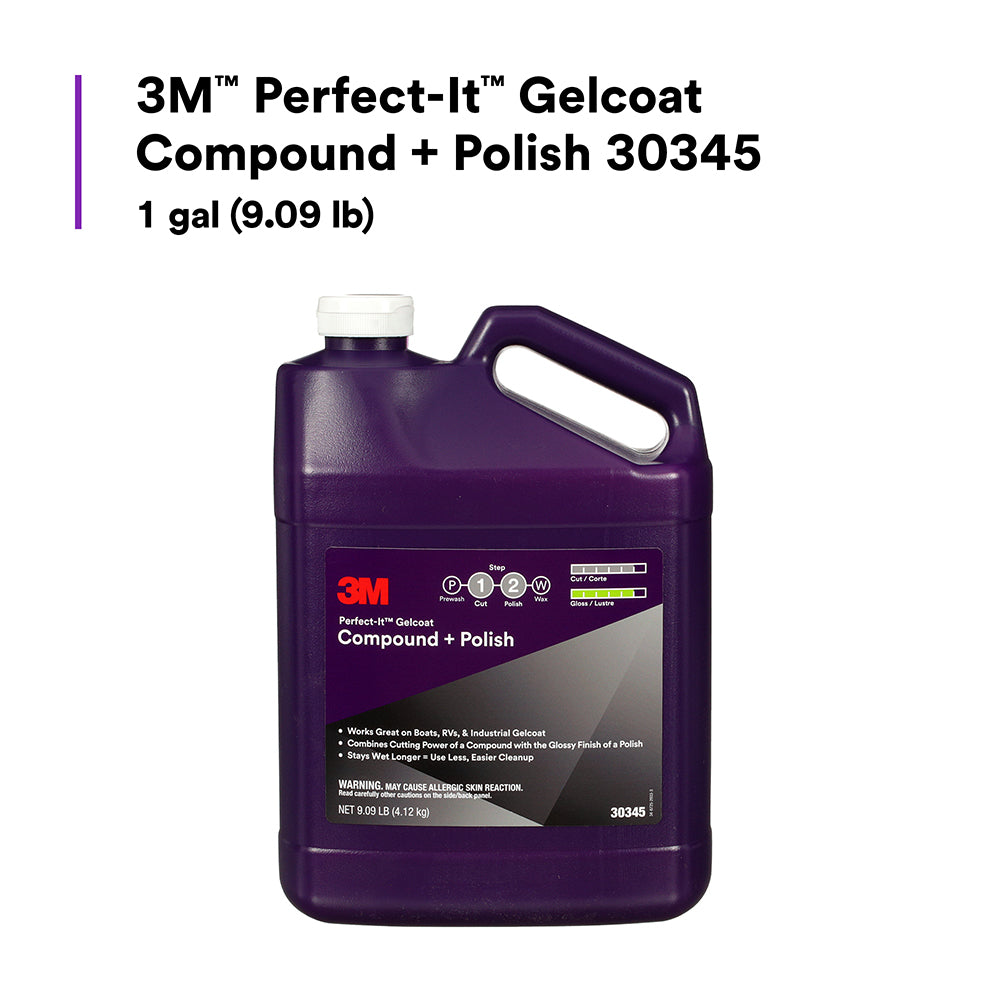 3M Perfect-It Gelcoat Compound + Polish, 30345 - 1 gal.