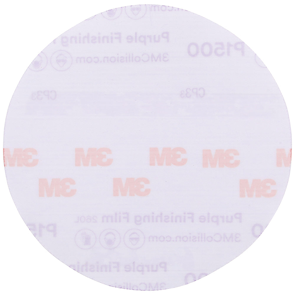 3M Purple Finishing Film Sanding Discs, 30667 - 6", 1500 grit (box of 50)