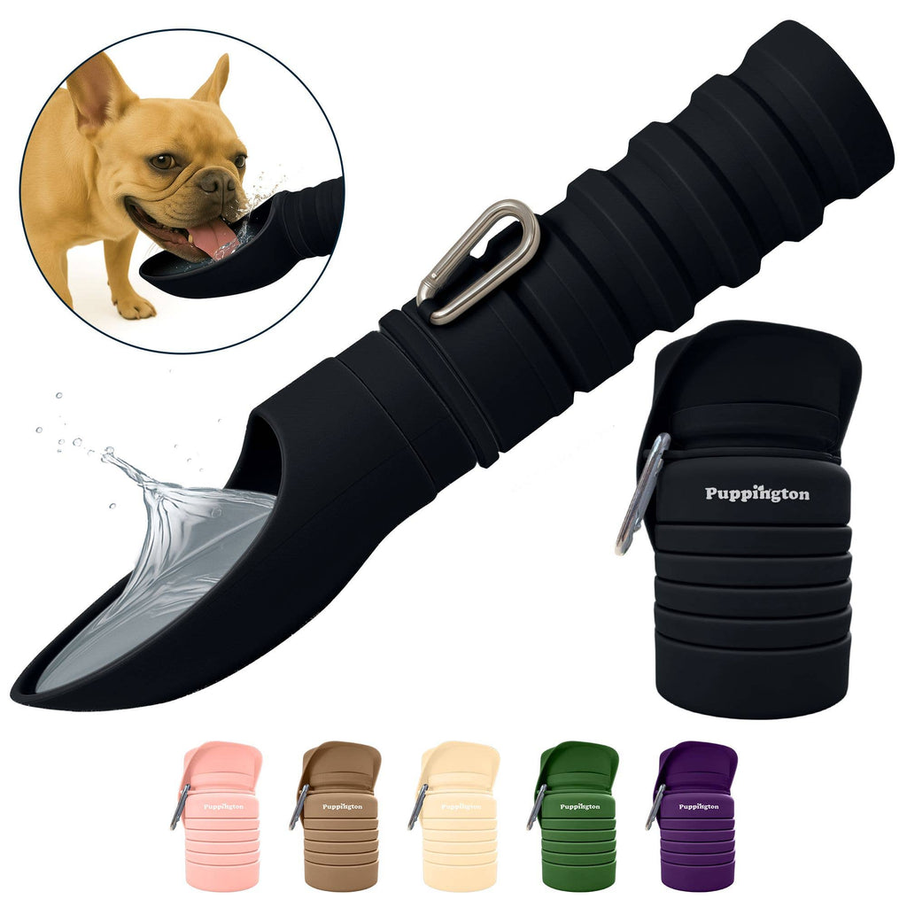 Puppington Collapsible Water Bottles for Dogs - Leakproof, Compact, BPA free