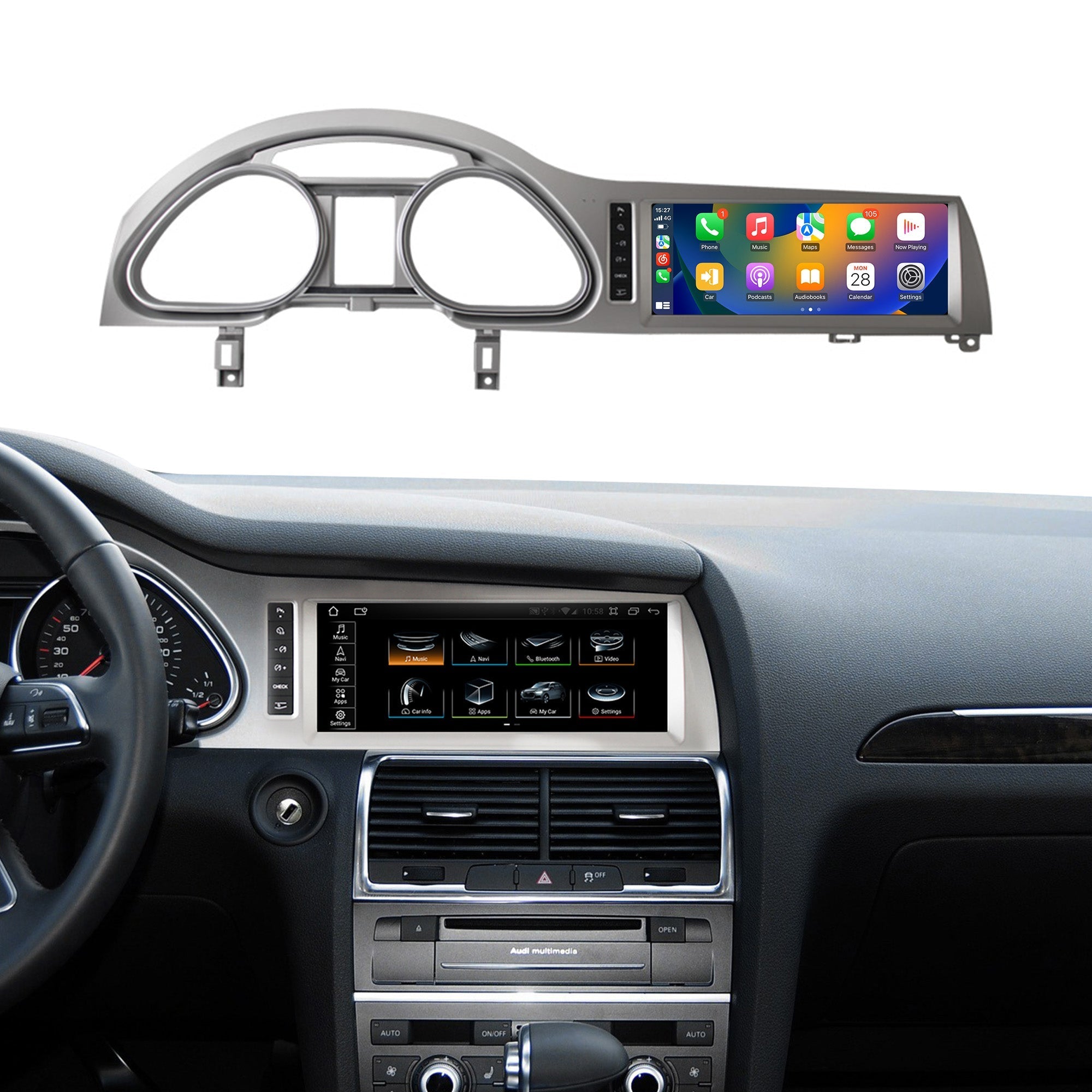 10.25" Q7 2005-2015 LHD Audi Android Screen | 8+64GB | Wireless Carplay