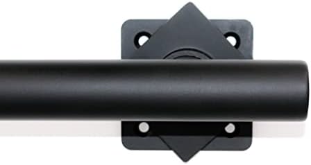 12-inch Coronado Designer Straight Bathroom Shower Grab Bar with Decorative Square Flanges, Matte Black