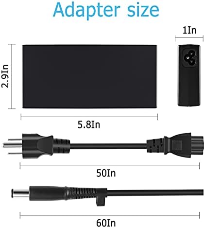 120W AC Charger Replacement for HP 906329-002 902369-003 902369-002 902369-001 740243-001 TPC-F122-D23 TPC-Q068-24 TPC-Q069-24 DOC0200A-OBP 2UK37AA#ABB Thunderbolt Dock G2 2UK37AA#ABA