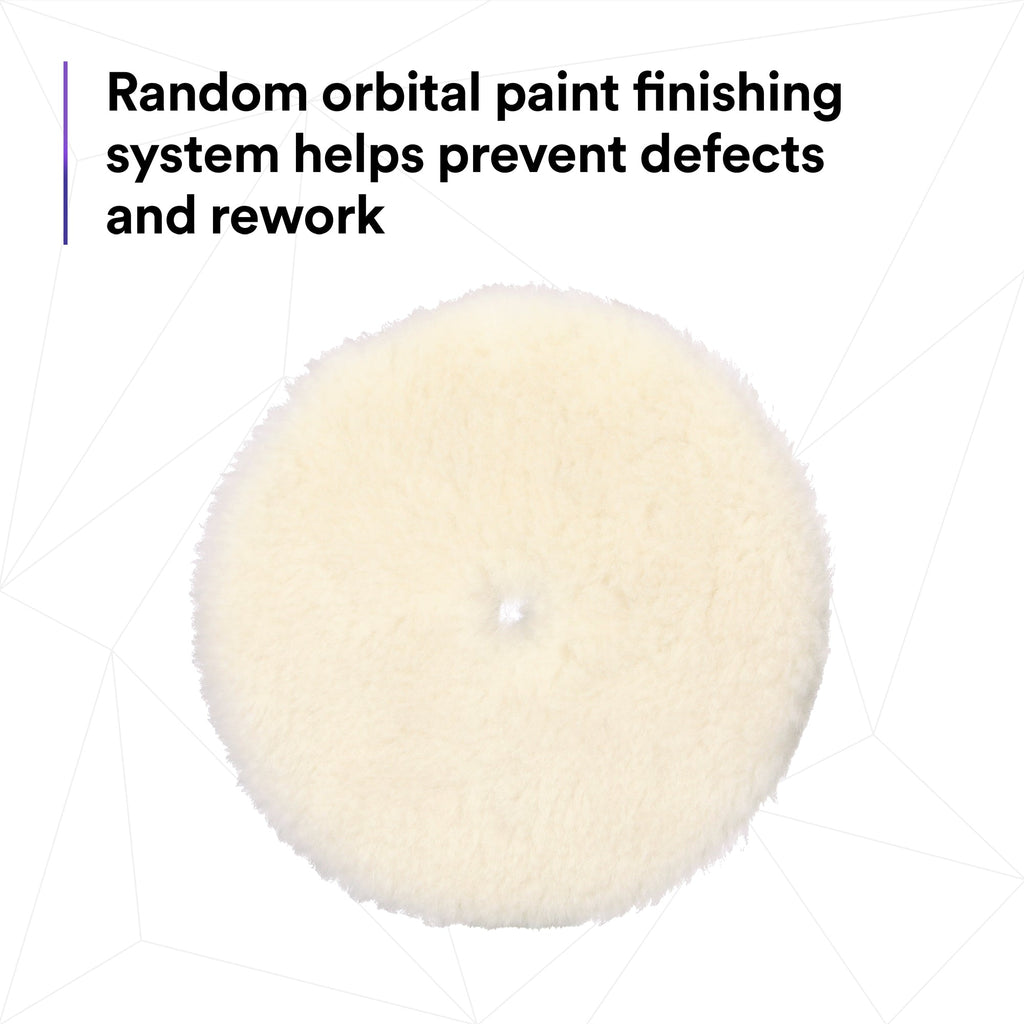 3M Perfect-It Random Orbital Medium Wool Compounding Pad, 34121 - 5" White Wool (2 pack)