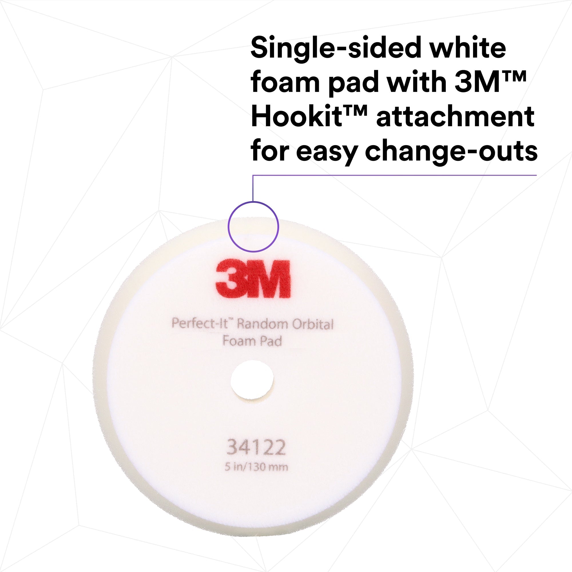 3M Perfect-It Random Orbital Foam Compounding Pad, 34122 - 5" White Foam (2 pack)
