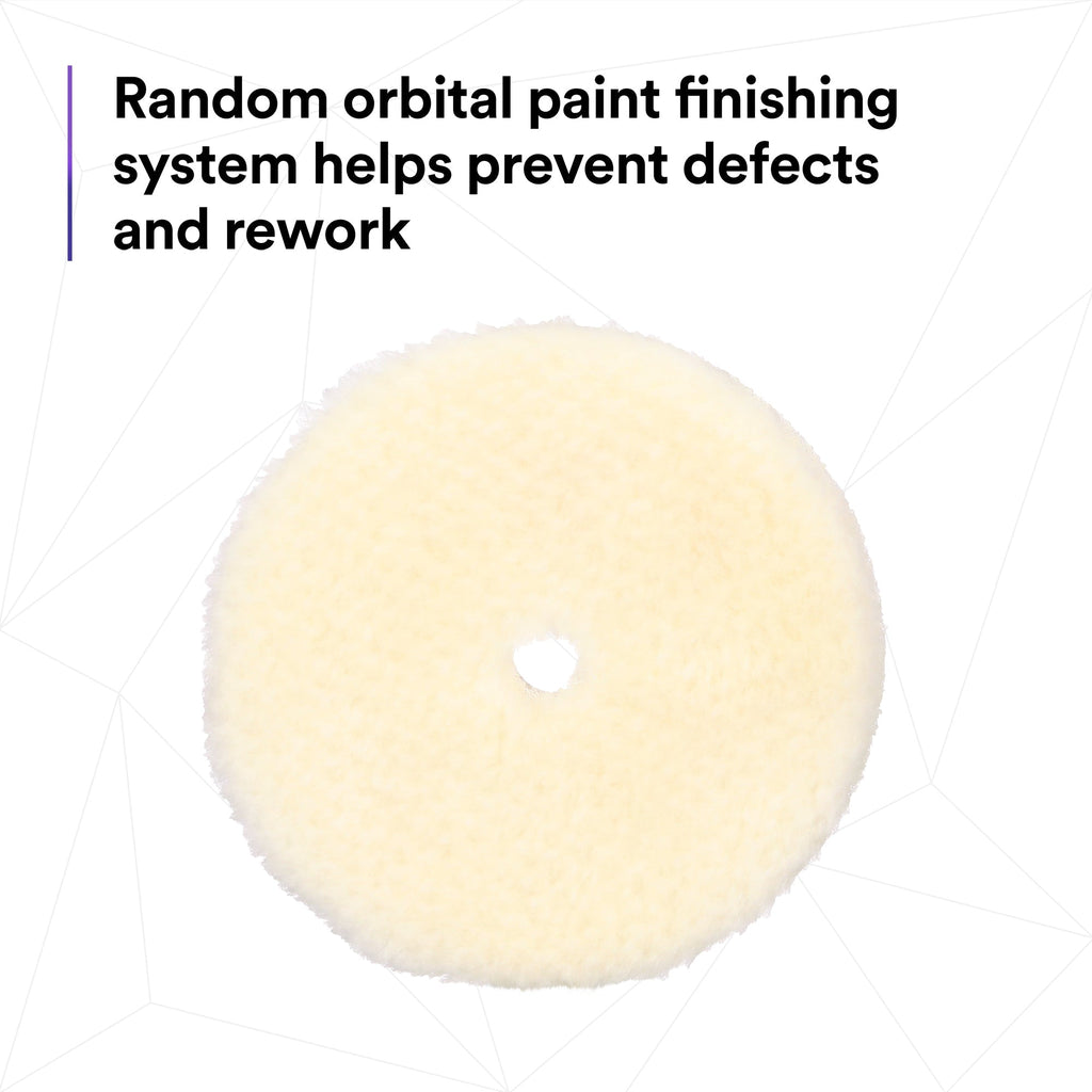 3M Perfect-It Random Orbital Coarse Wool Compounding Pad, 34124 - 6" White Wool (2 pack)