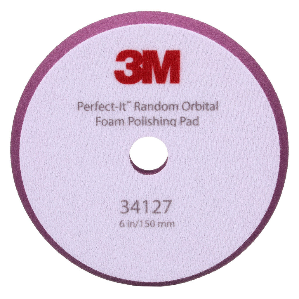 3M Perfect-It Random Orbital Foam Polishing Pad, 34127 - 6" Purple Foam (2 pack)