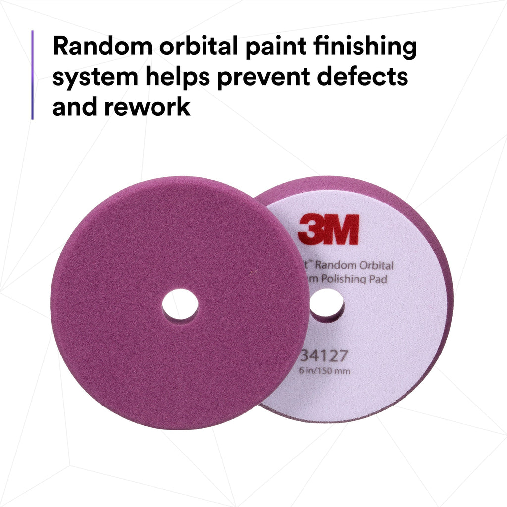 3M Perfect-It Random Orbital Foam Polishing Pad, 34127 - 6" Purple Foam (2 pack)