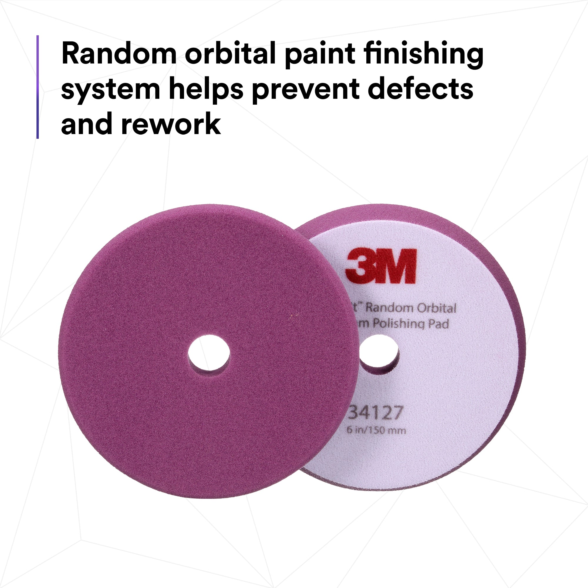 3M Perfect-It Random Orbital Foam Polishing Pad, 34127 - 6" Purple Foam (2 pack)