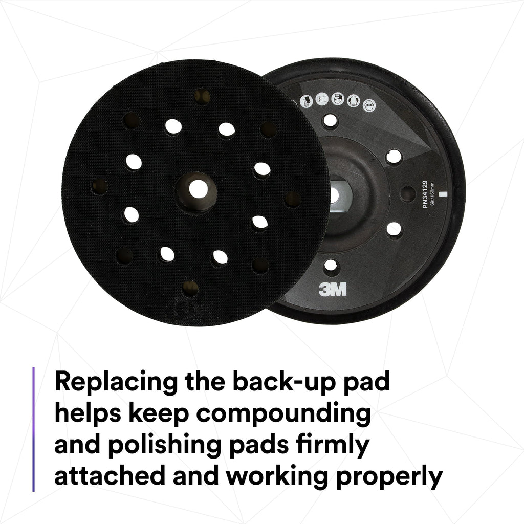 3M Perfect-It Random Orbital Polisher Back-up Pad, 34129 - 6"