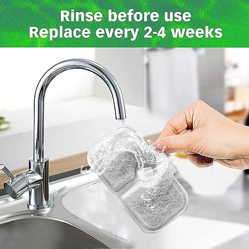 12-Pack Replacement Filters for Petlibro Dockstream Cat Water Fountain PLWF005 PLWF115 PLWF105, Ultra Quiet Pet Water Fountain