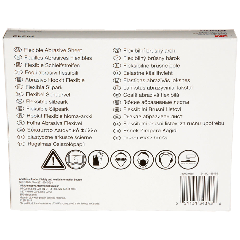 3M Flexible Abrasive Hookit Sheets, 34343 - 1500 grit (25 sheets)