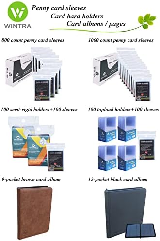 1200 Count Ultra Clear Penny Card Sleeves,Soft Card Protectors for Baseball Cards, Sleeved Trading Cards