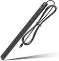 12 Outlet Surge Protector Metal Power Strip, 1800J Mountable Power Outlet, Heavy Duty Workshop Metal Power Strip for Commercial, Industrial, School and Home,15A 125V 1875W (6FT)