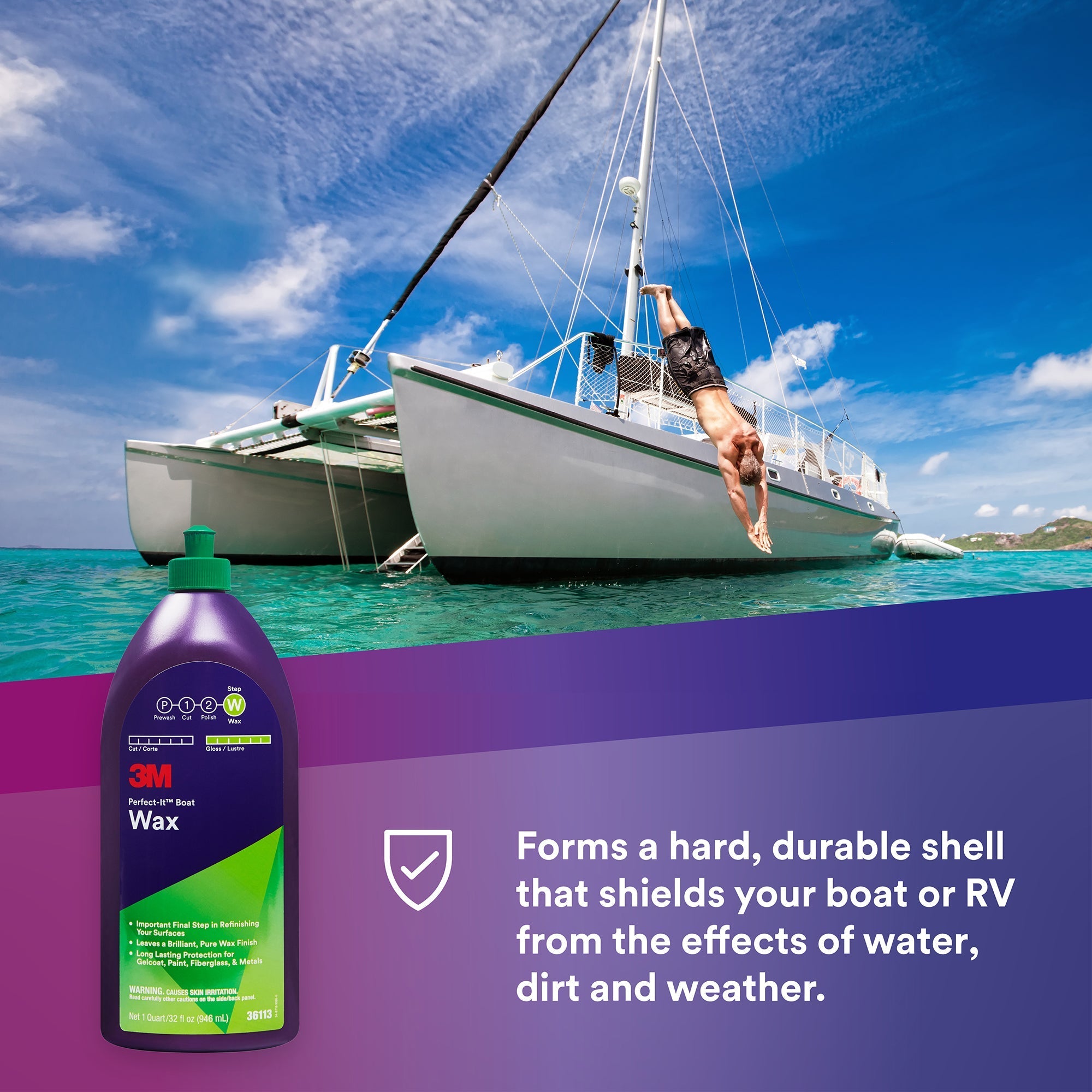 3M Perfect-It Boat Wax, 36113 - 32 oz.