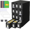12000+ Trading Card Storage Box for Commander Display, Card Deck Box Cardboard with 48 Card Dividers, Labels & Tapes, Trading Card Collection Box Fit for YuGiOh, TCG, PTCG, MTG and Sport Cards