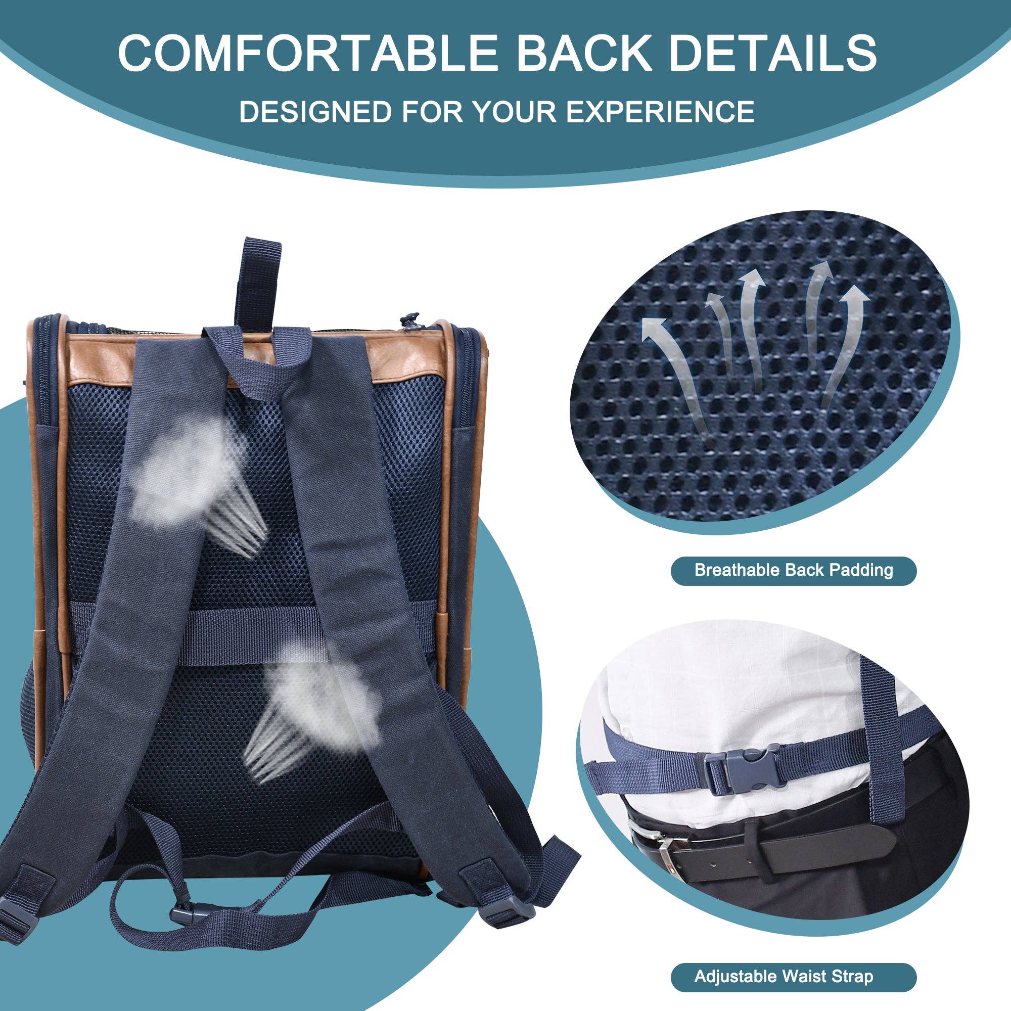 Jespet Pet Backpack for Dogs and Cats