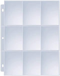 120 Pack 9 Pocket Page Protector, Sooez Trading Card Sleeves Pages Baseball Pages for 3 Ring Binder, Card Sheets for Standard Size Cards, Sport Cards, Game Cards, Business Cards