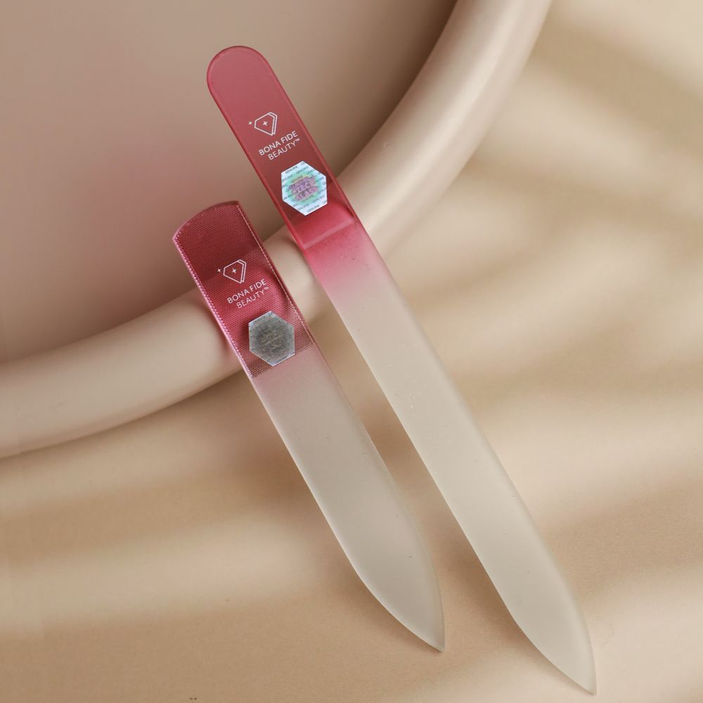 2-in-1 'File & Shine' Czech Glass Nail Buffer Set