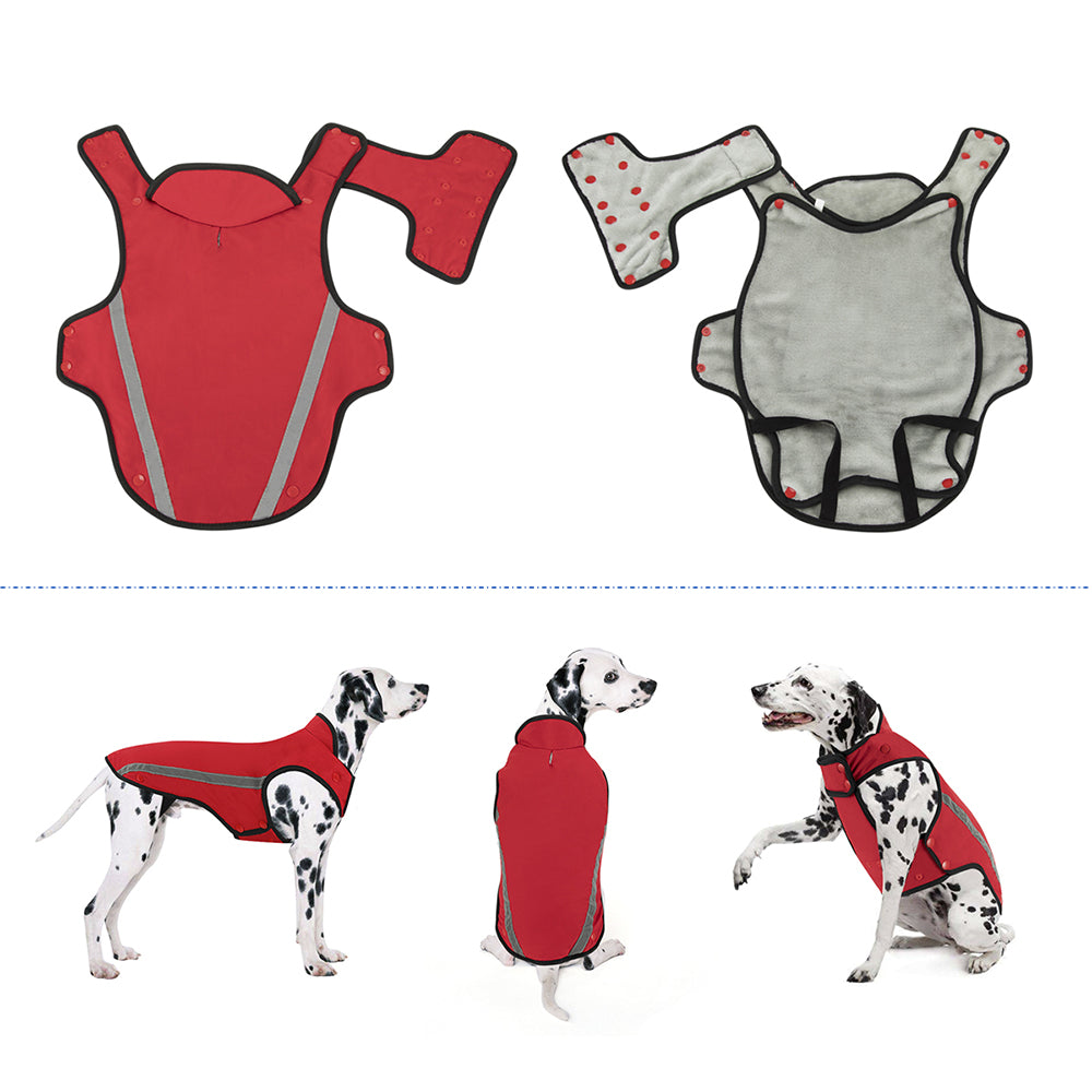 Winter Dog Jacket - Red