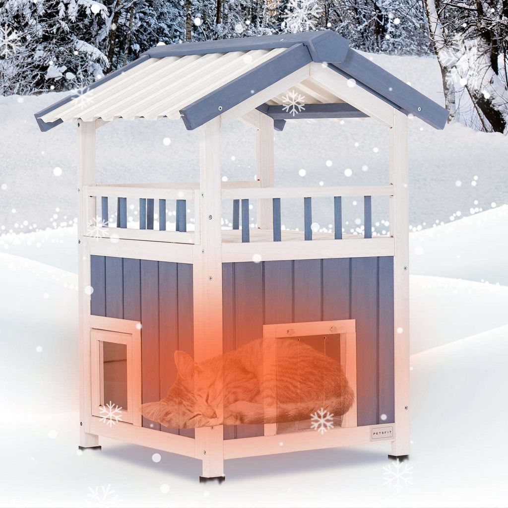 PETSFIT Outside Wooden Cat House
