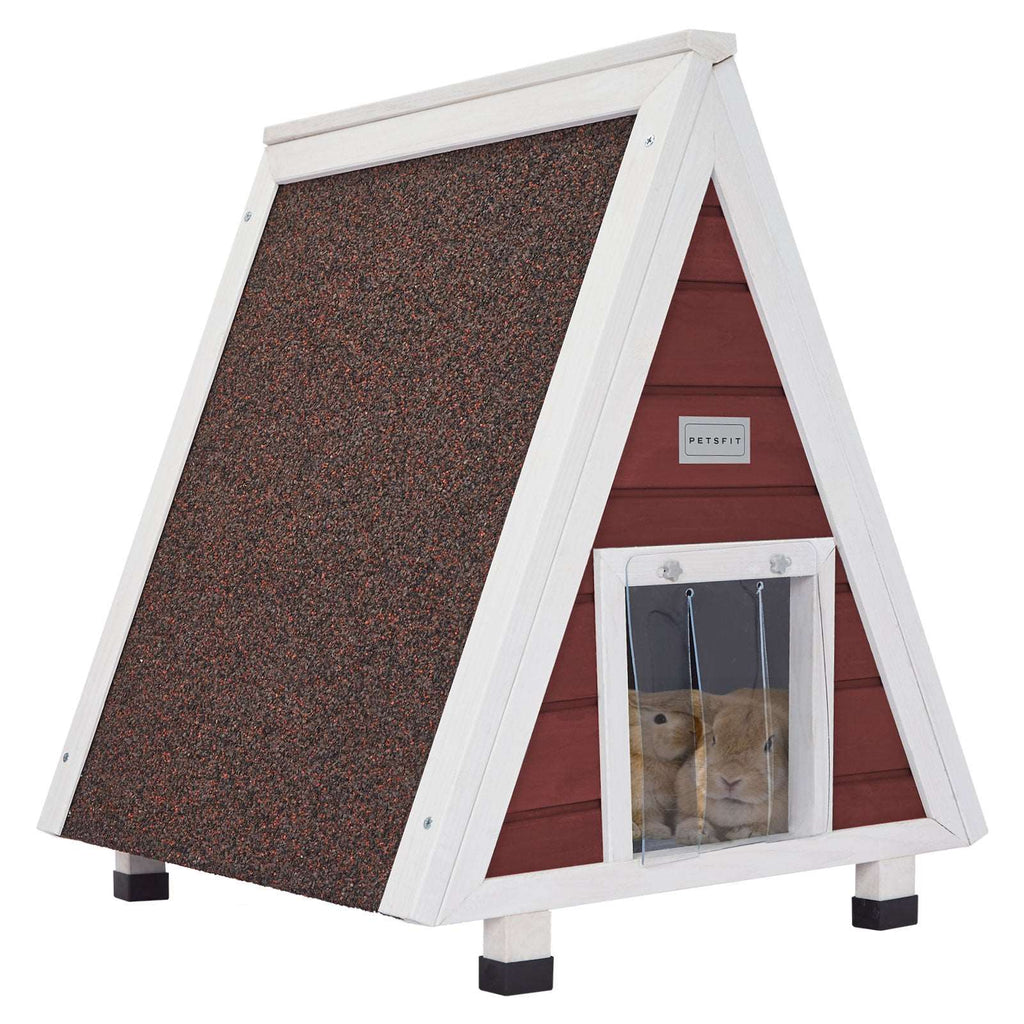 PETSFIT Single Story Triangular Cat House With Foot Stand