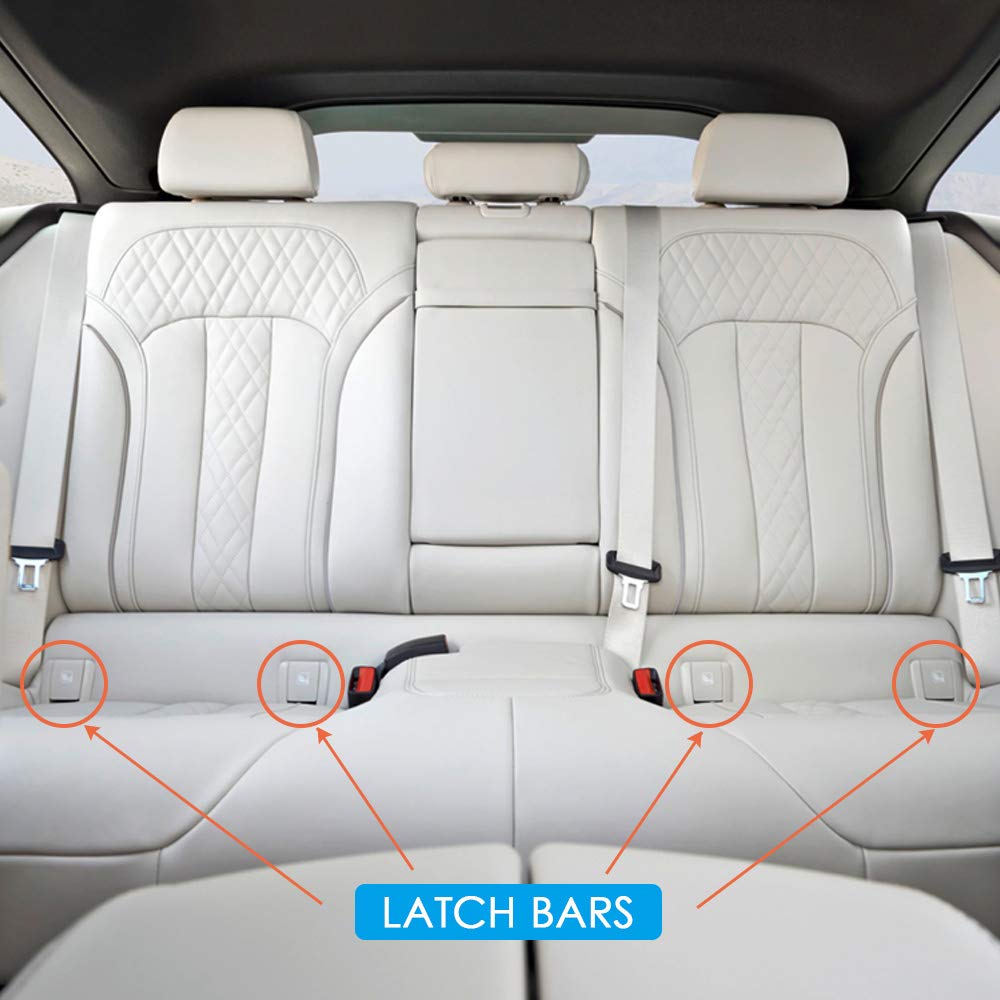 Dog Car Safety Latch Bar Seat Belt - Grey