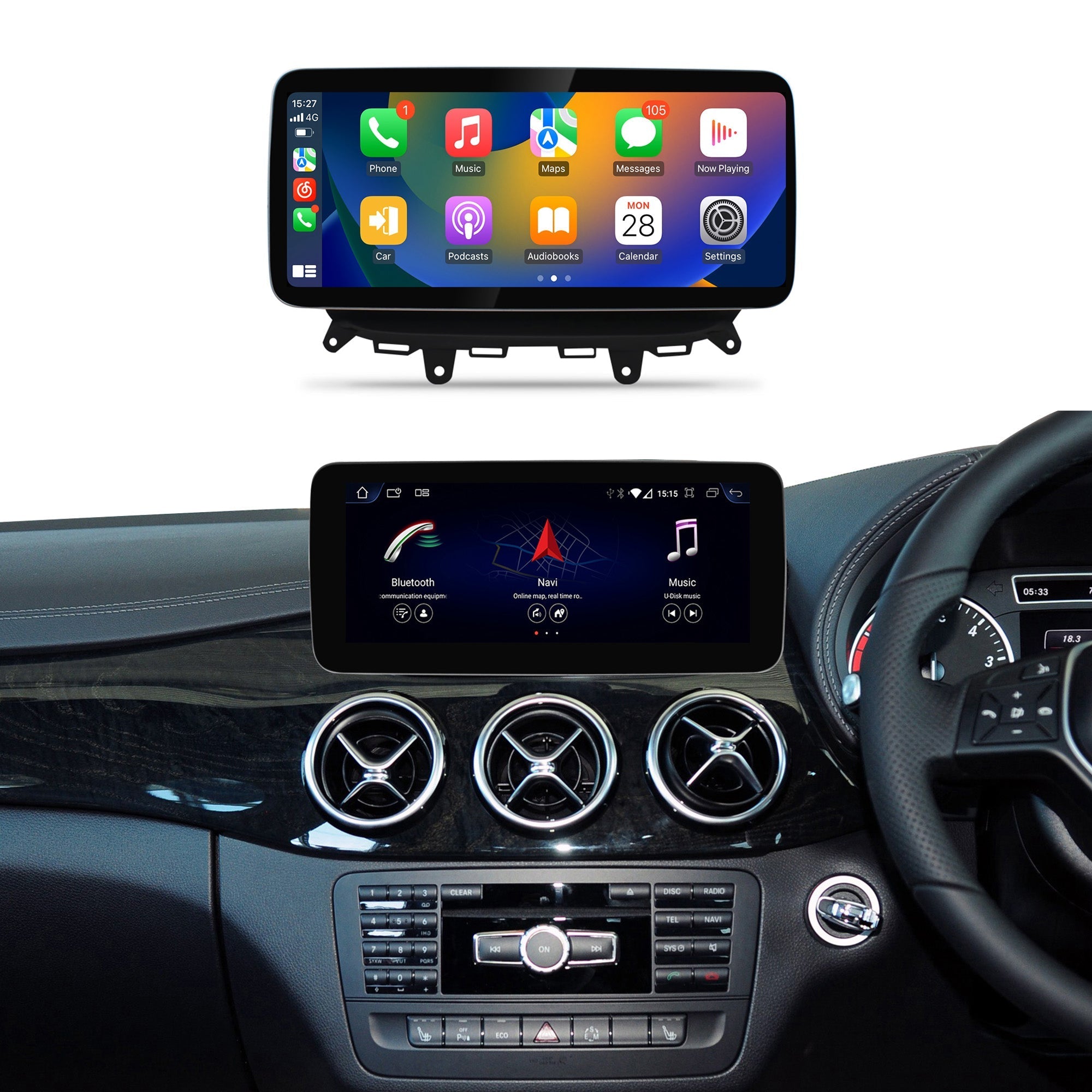 10.25 Inch B Class W246 2011-2018 RHD Mercedes Android Auto Screen | Wireless Carplay