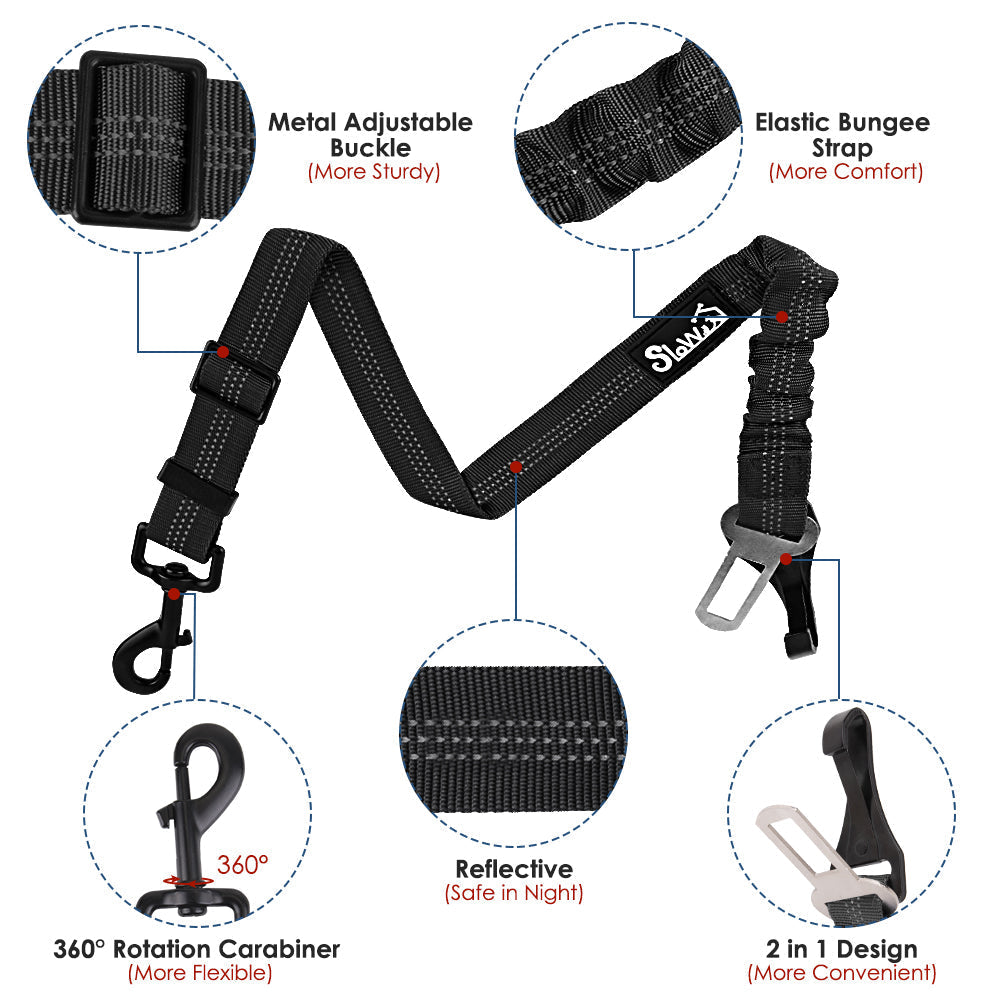 Dog Seat Belt - Black