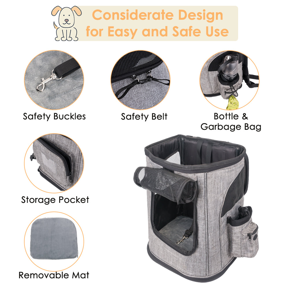 Pet Carrier Backpack - Grey