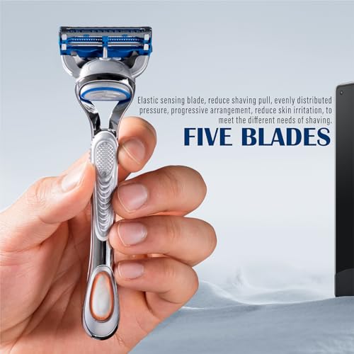 12pcs Razor Blade Shaving Razor Blade Refills for Fusion 5, Orange New Version
