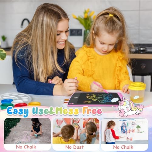 12 Pack LCD Writing Tablet for Kids 6.5 inch, Colorful Drawing Board with One-Click Erase, Lock, and Stylus, No Blue-ray Screen, Drawing Pad Toy for Ages 3-12 Boys and Girls Gifts (Pink, Blue, Black)