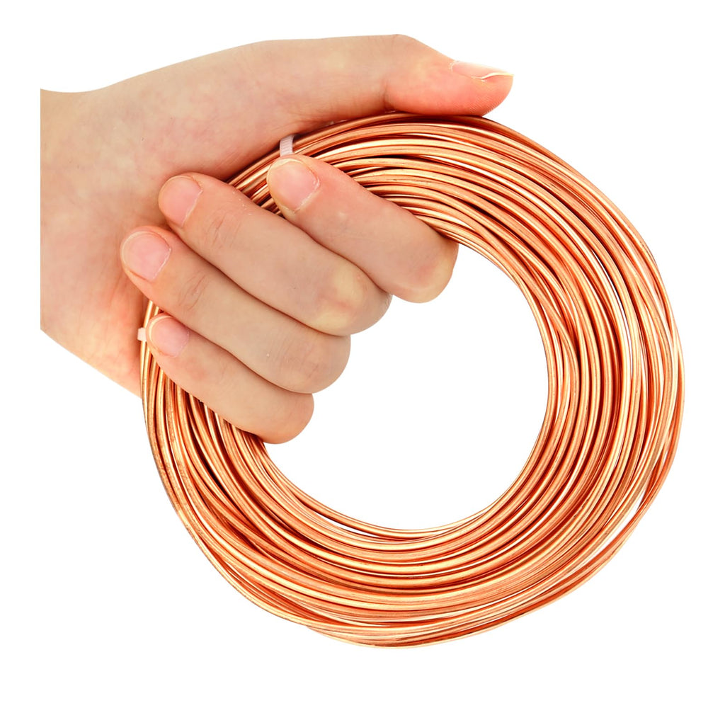 12 Gauge/ 2.0 mm 49 Feet 1 Pound 99.9% Dead Soft Copper Wire for Electroculture Gardening, Jewelry Making, Beading, Science Projects, DIY Artwork