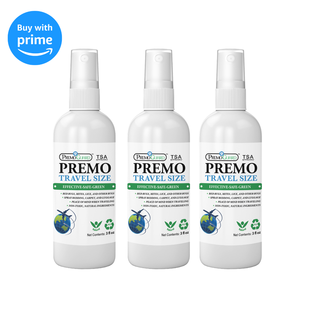 Bed Bug & Mite Killer Spray 3 oz 3 Pack | Natural & Non-Toxic | Premo Guard