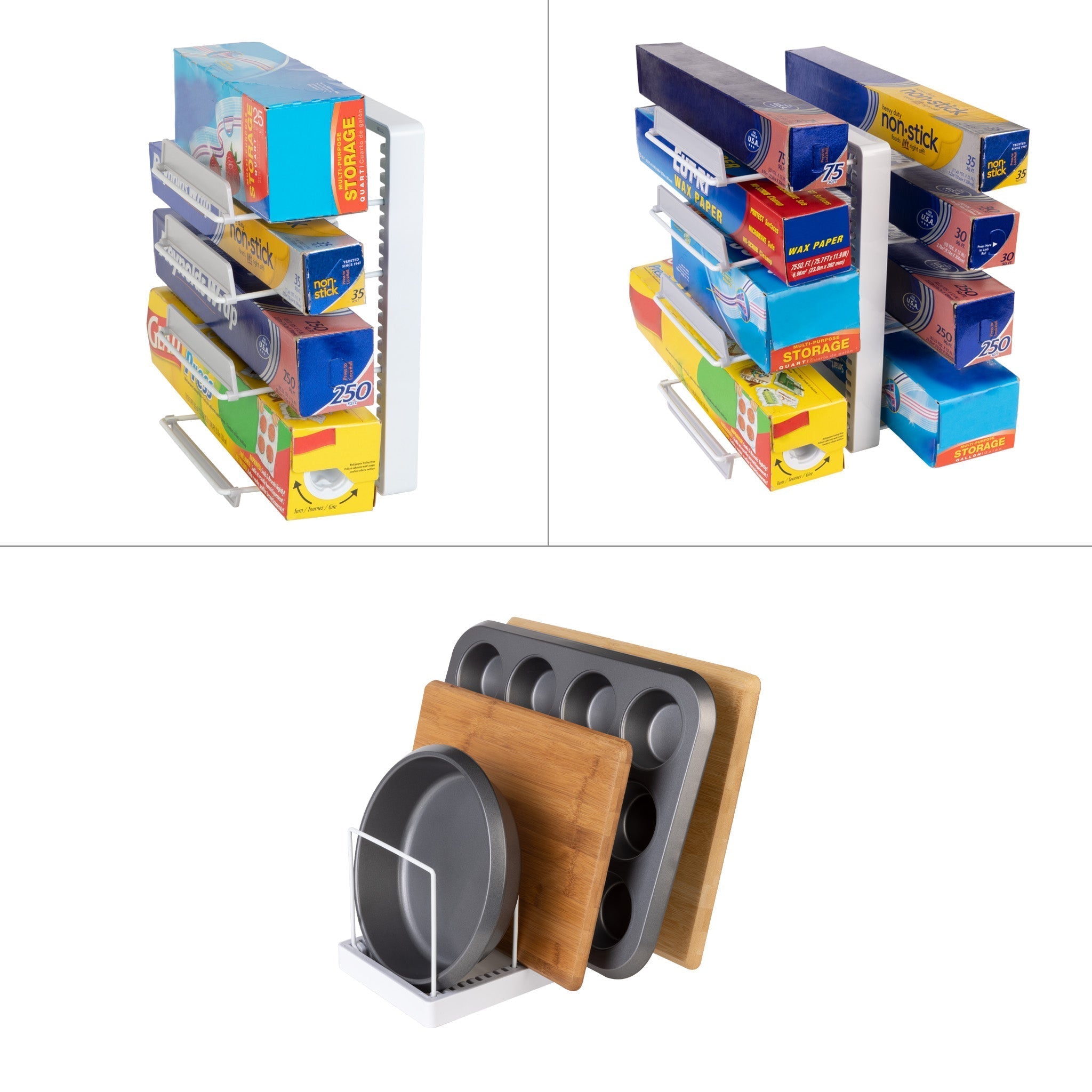 4-Tier Bakeware & Kitchen Wrap Organizer