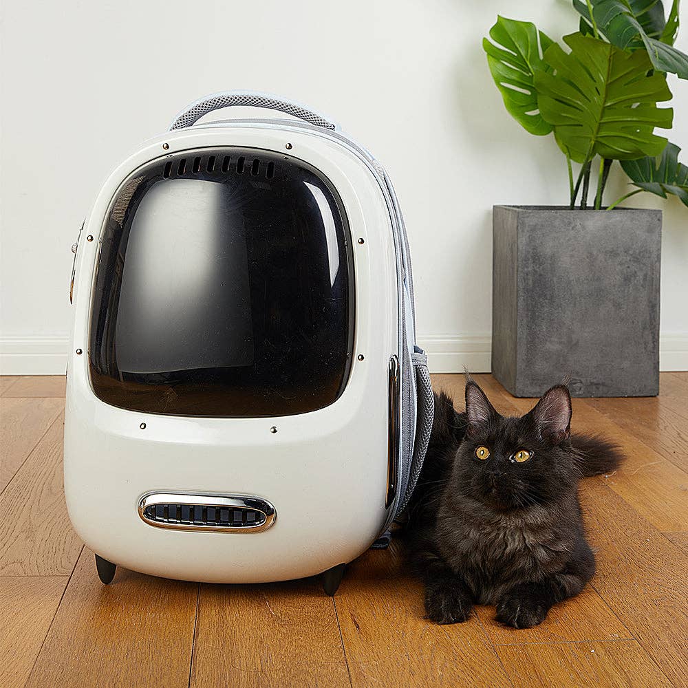 PetKit Breezy Dome 2 Smart Cat Backpack – Ventilated with Fan & Light, Airline Compliant