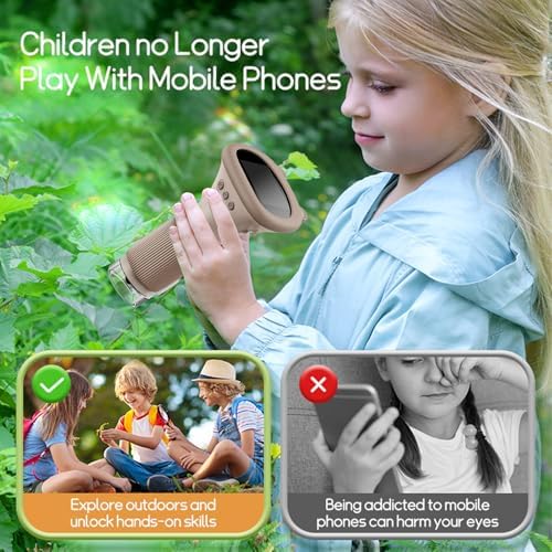 1000X Kids Microscope Digital,2in IPS Screen, 400 Photo Storage, 100X-1000X Zoom, USB Connection, for Shared Exploration with PC