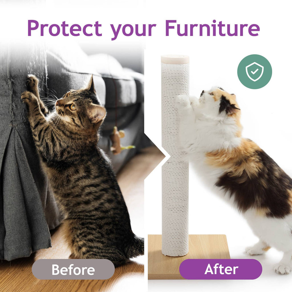 Necoichi Premium Comfort Cat Scratching Post – Sturdy, Stylish, Replaceable Pad